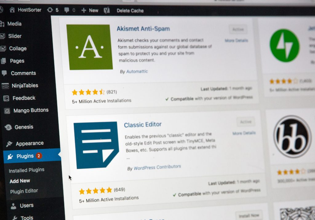 extensions wordpress