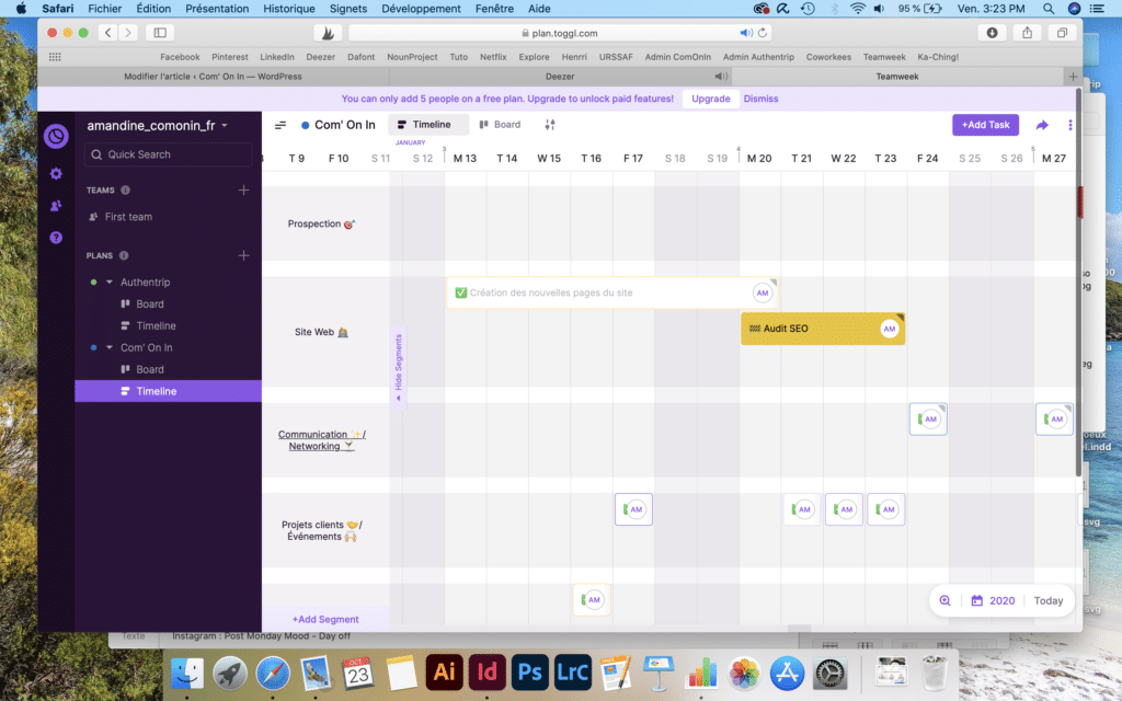 organisation teamweek