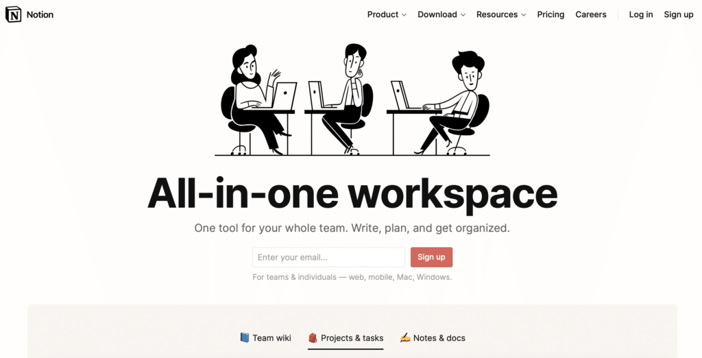 Notion s'organiser en étant entrepreneur ou freelance