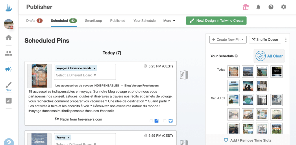 Pinterest Tailwind