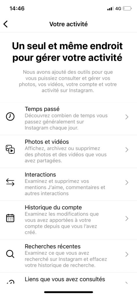 fonction pause nouveautés instagram